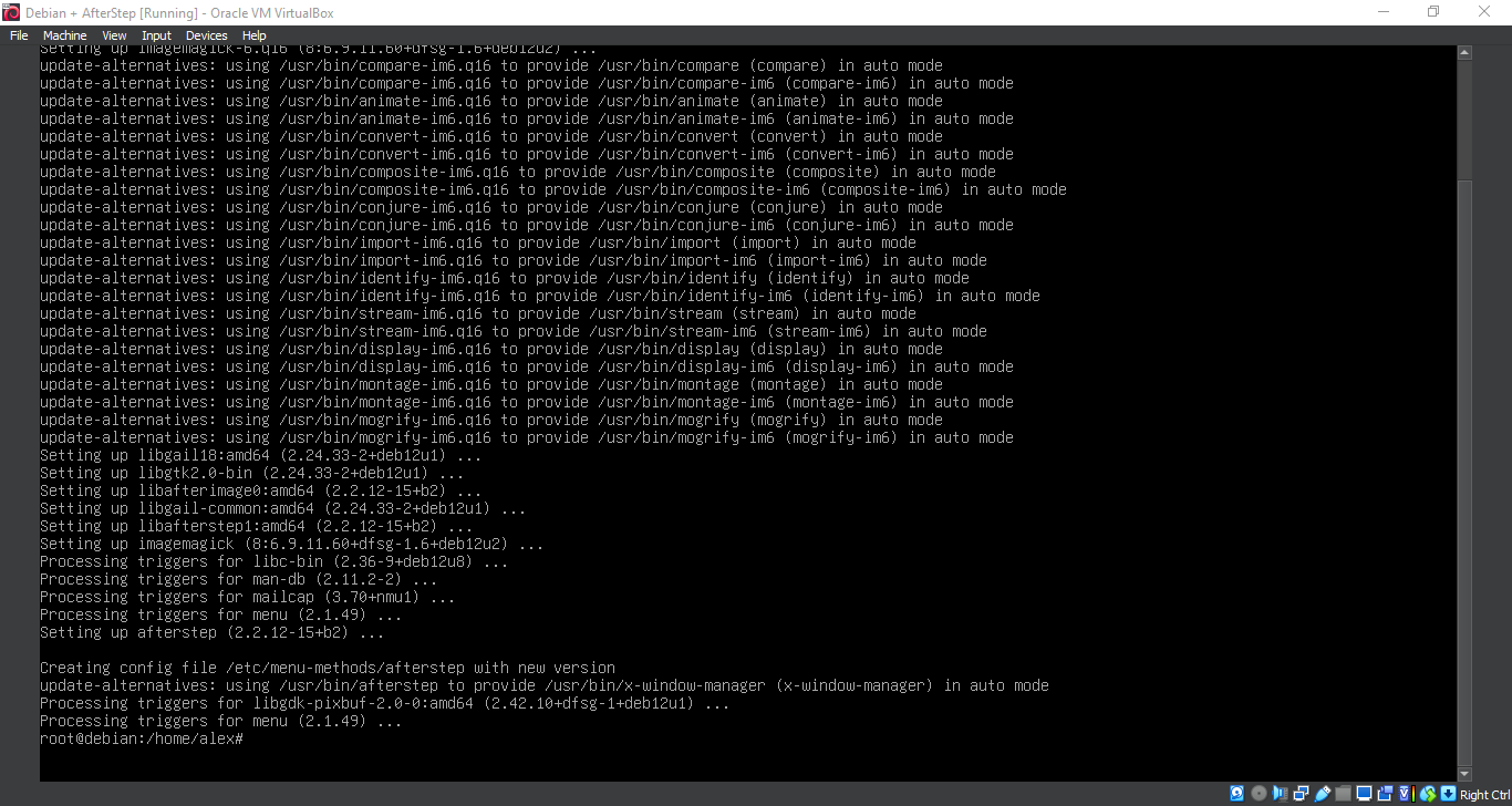 Running 'apt install afterstep'